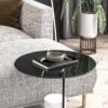 20" Round Tempered Glass Table Top Glass 1 / 4" Thick Round Polished Edge - Black - Image 2