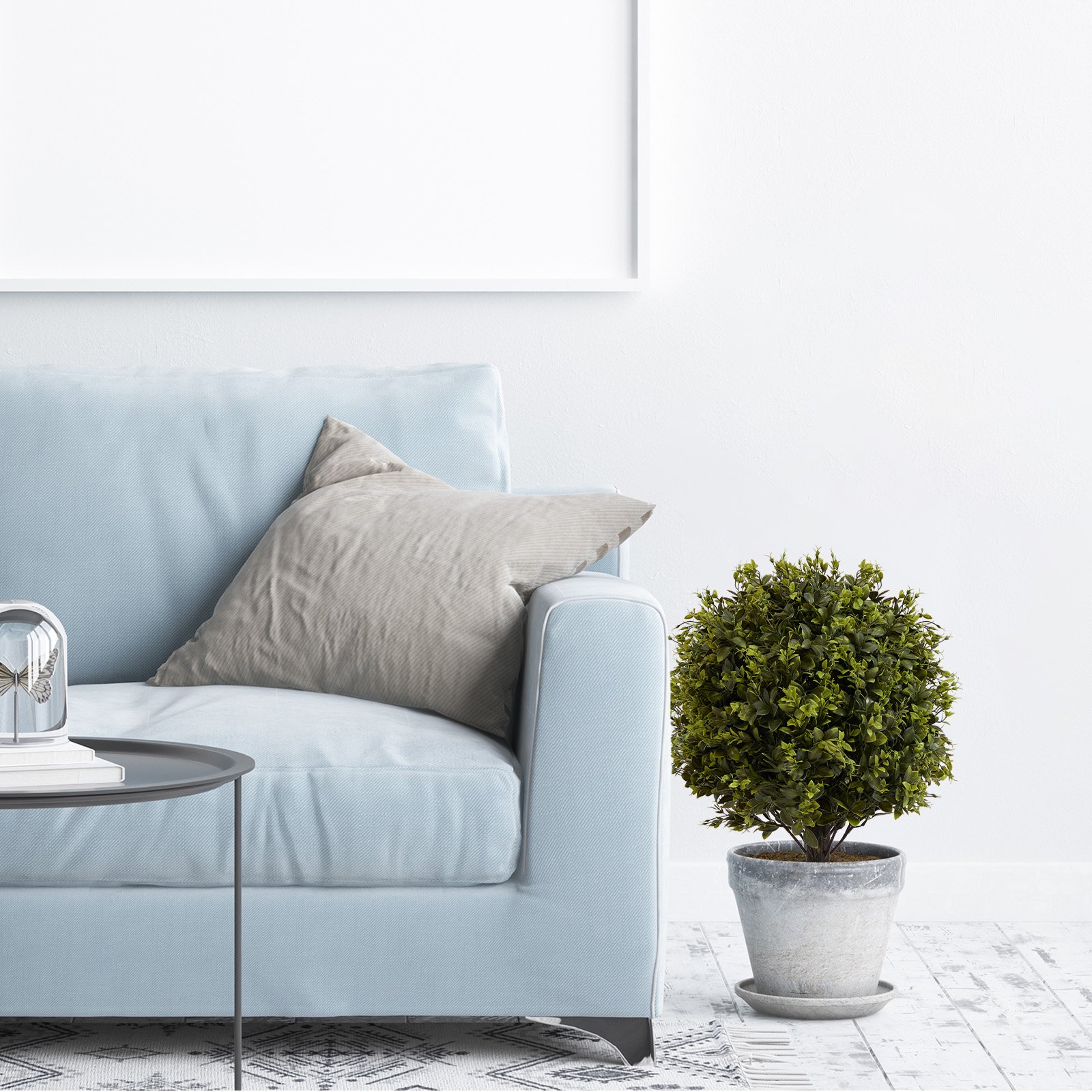 Artificial Ball Topiary Tree Decoration In Pot (Set of 2) - Green - Image 6