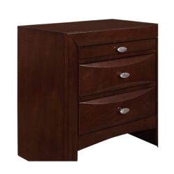 Lucille - Nightstand With Spacious Drawers And Tapered Legs - Walnut Brown