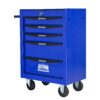Rolling Metal Tool Chest With 5 Drawers, 20" Steel Storage Cabinet With Ball Bearing Slides - Black / Blue - Image 12