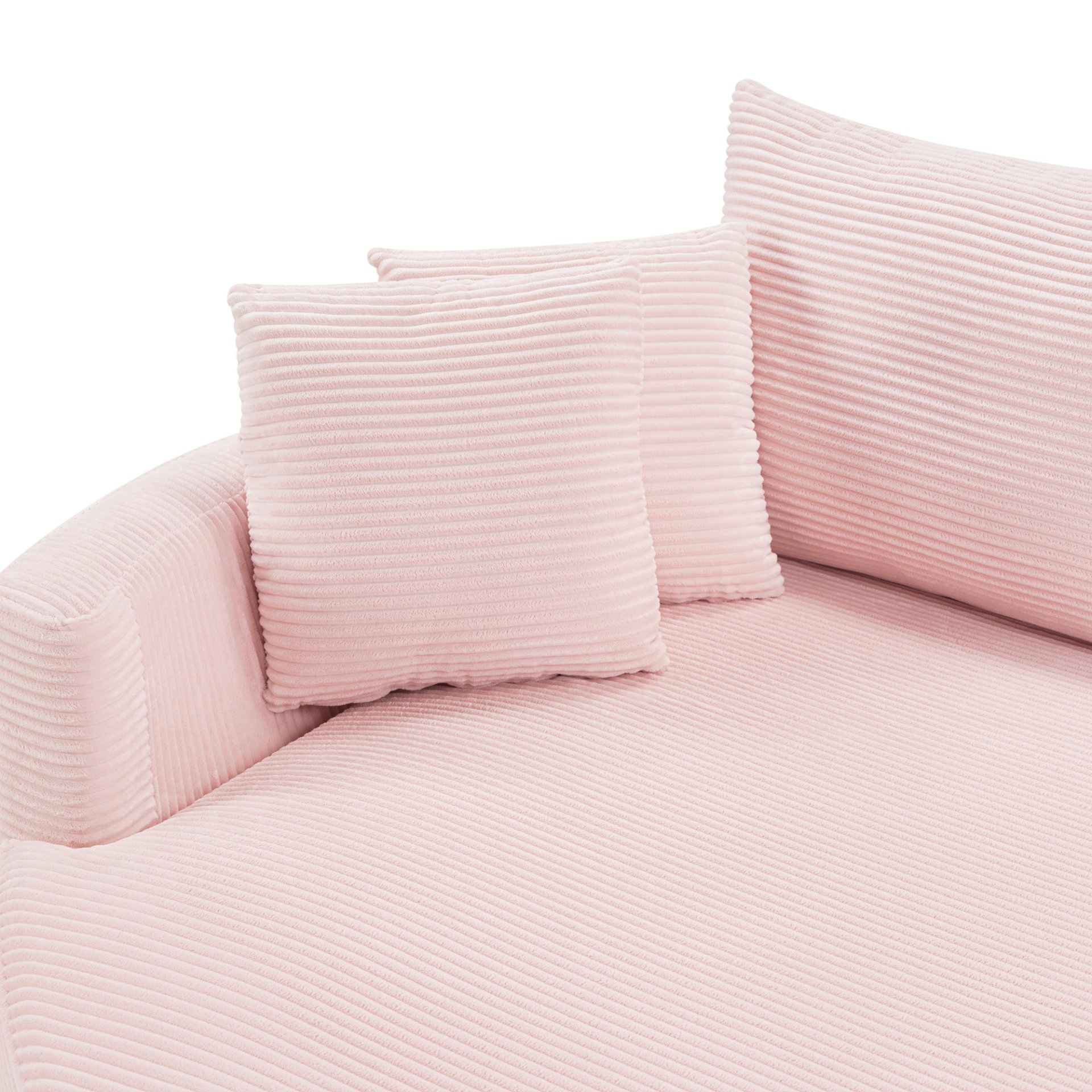 Oversized Double Chaise Lounge Sofa - Pink - Image 15