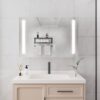Bathroom Medicine Cabinet With Lights, LED Medicine Cabinet With Mirror, Double Door Lighted Medicine Cabinet With Defogger, Dimmer, Surface Mount - Silver - Image 10