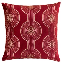 Holiday Embroidered Throw Pillow With Insert - Red