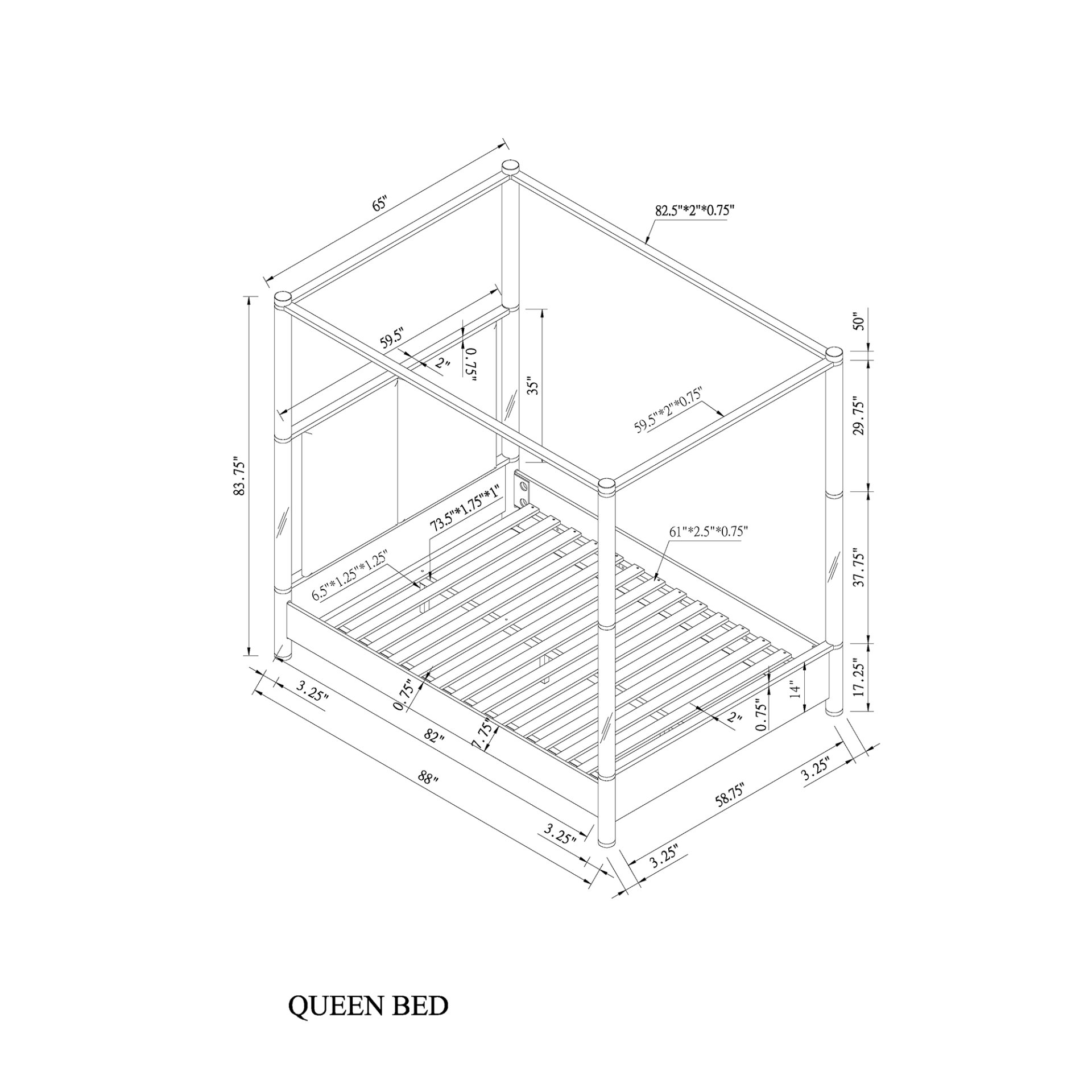 Malco - Queen 5 Piece Bedroom Set With Gold Accents, Upholstered Headboard, Acrylic Hardware - Oak - Image 11