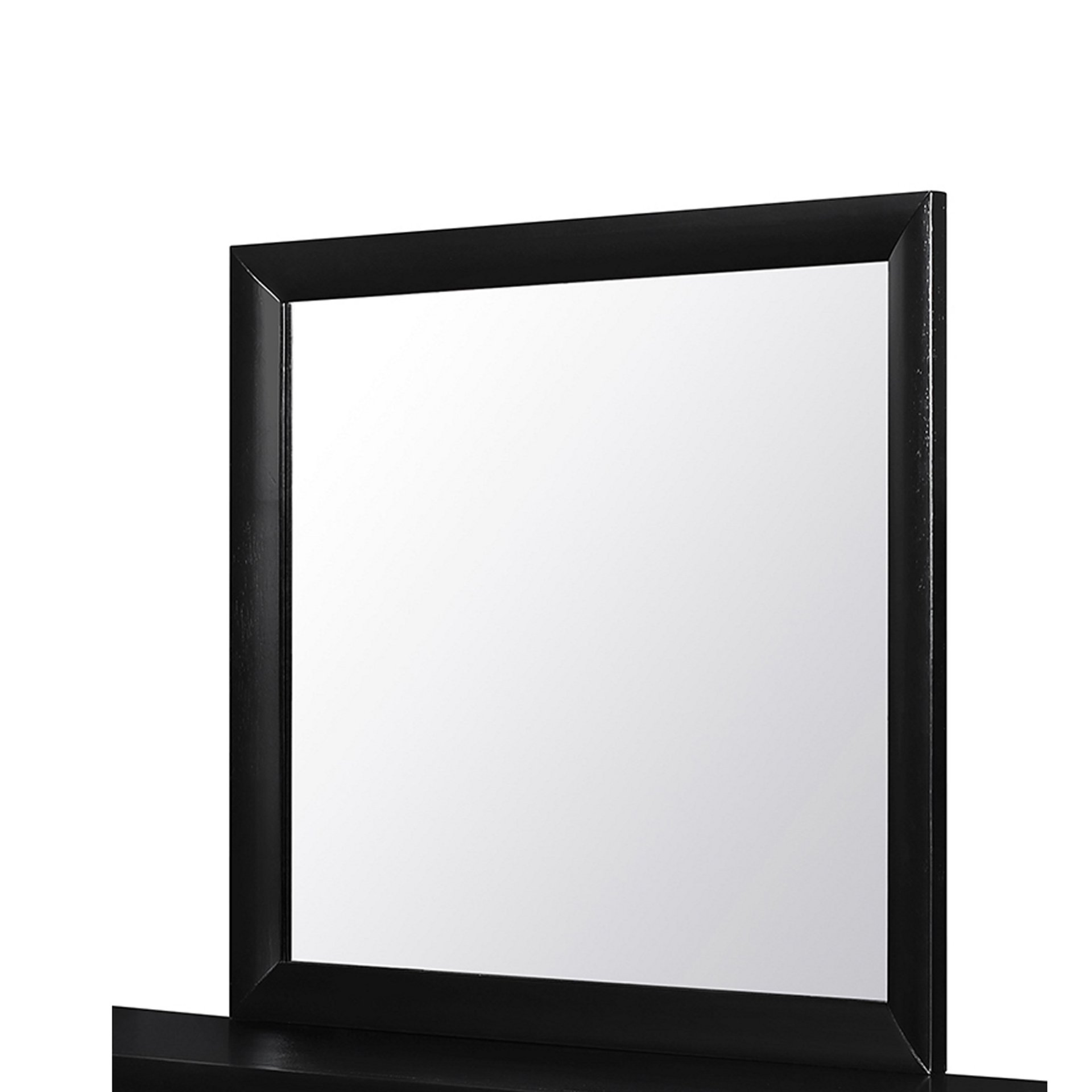 Lucille - Mirror With Sleek Frame And Glass - Black - Image 5
