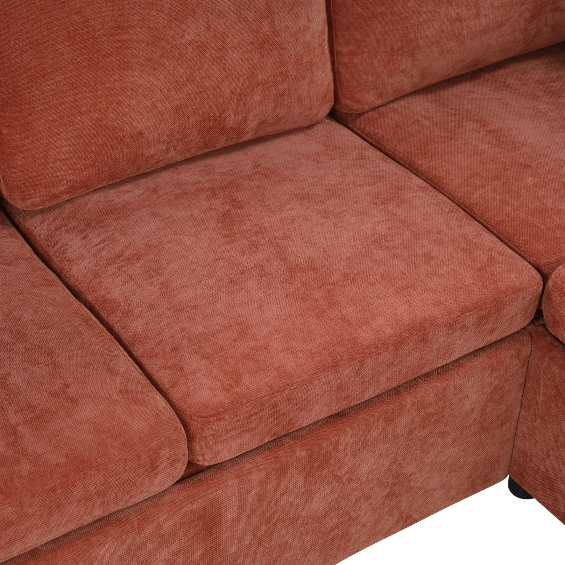 Upholstered L Shaped Sectional Sofa Bed With Sleeper And Hidden Storage - Orange - Image 16