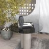 24" Round Tempered Glass Table Top Glass 1 / 4" Thick Round Polished Edge - Black - Image 4