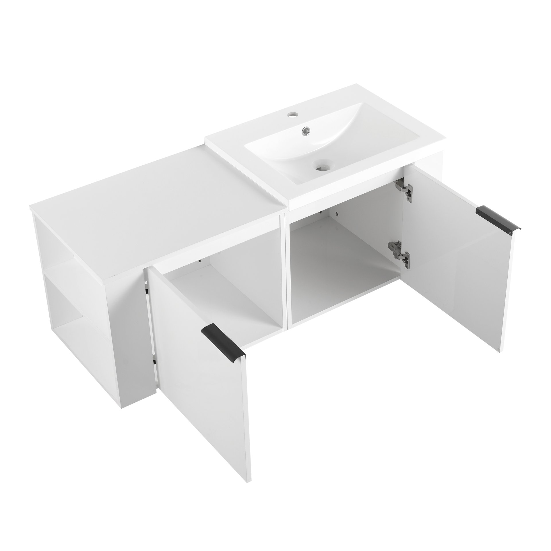 Modern 48" Bathroom Vanity Sink Combo With Spacious Storage - White - Image 15