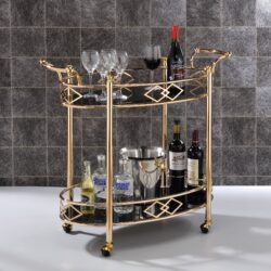 Ottesen - Glass Serving Cart - Black / Gold
