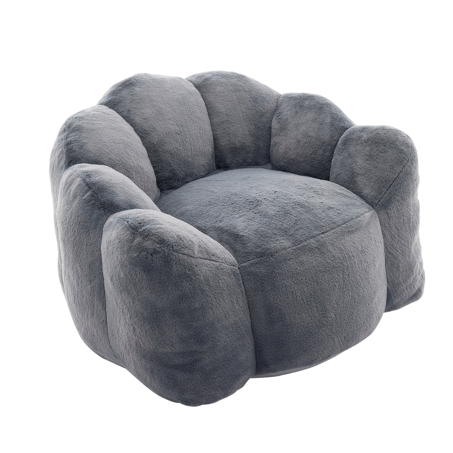 Lotus Compression Sofa Bean Bag With Pull Ring - Gray - Image 9