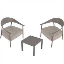 Furniture Set With Seat Cushions, Sturdy And Durable - Apricot Brown