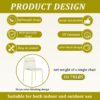 4 Piece Set Of Modern Color Block Designed Single Chairs, UV Resistant And Rust Proof - Grain Yellow / White - Image 6