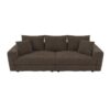 3 Seat Sofa, Deep Seat Couches With Soft Pillows And 1 Ottomans, Convertible Sofa Lounge Chair, For Living Room - Camel - Image 13