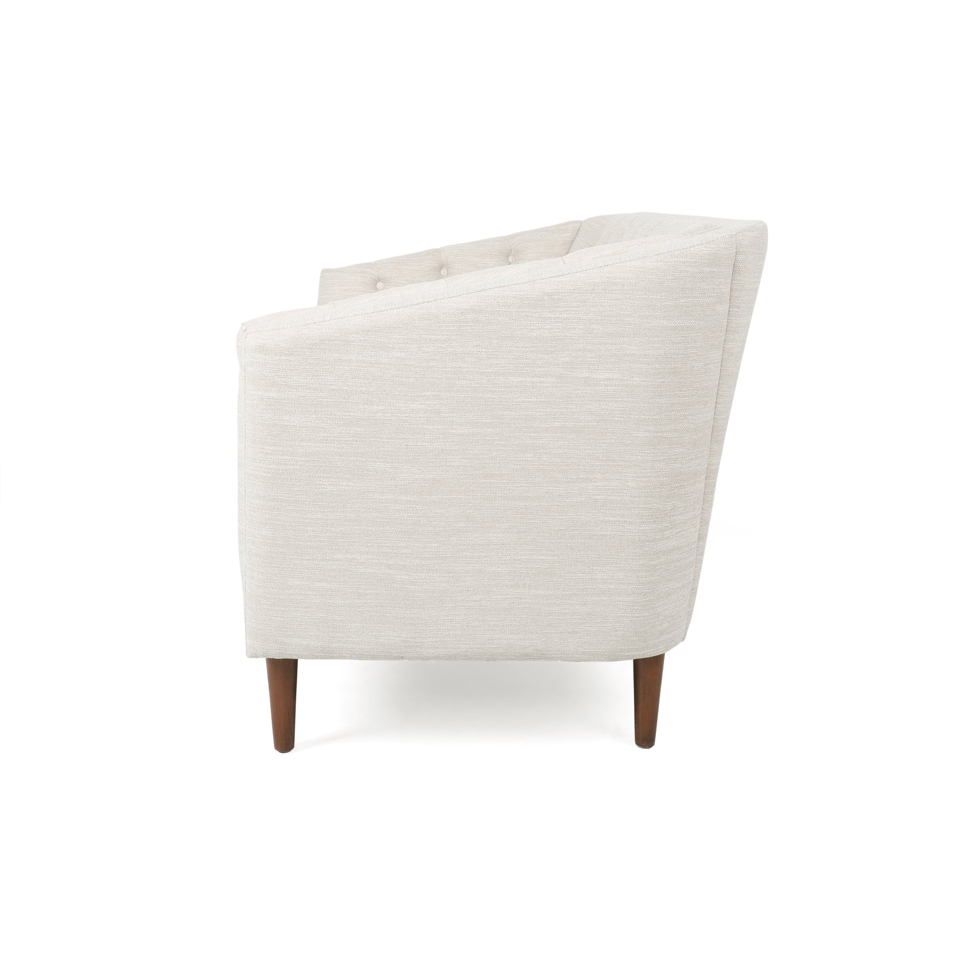 Sophisticated Loveseat With Diamond Stitched Detailing - Beige - Image 8