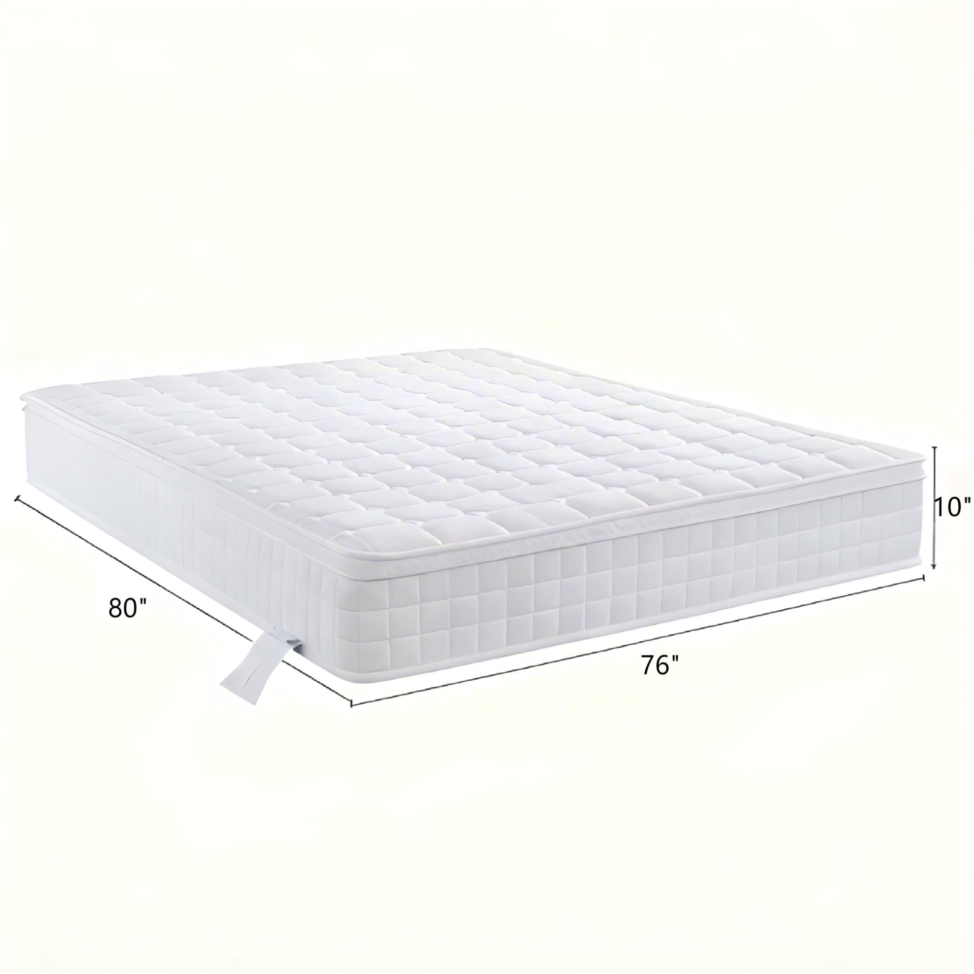 10" King Mattress, Innerspring Hybrid With Gel Foam For Motion Isolation, Pressure Relief & Edge Support - White - Image 3