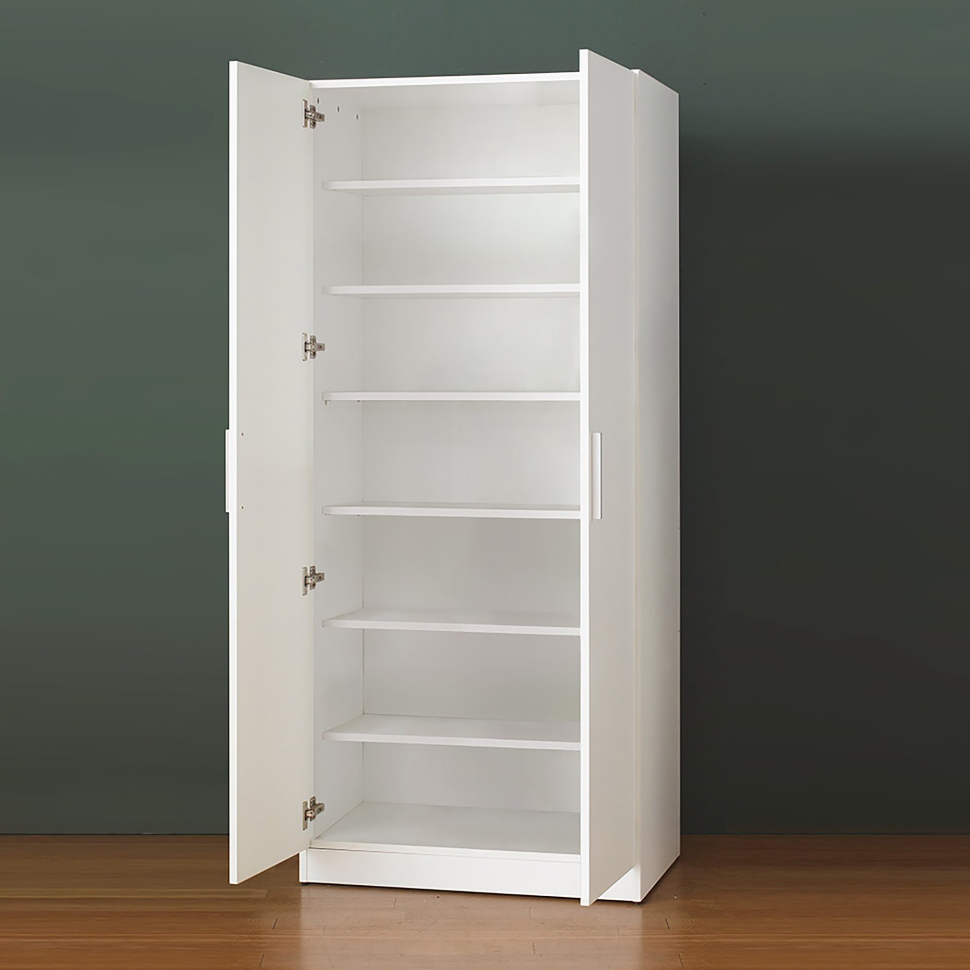 Mia Tall Shoe Cabinet With 6 Shelves - White - Image 4