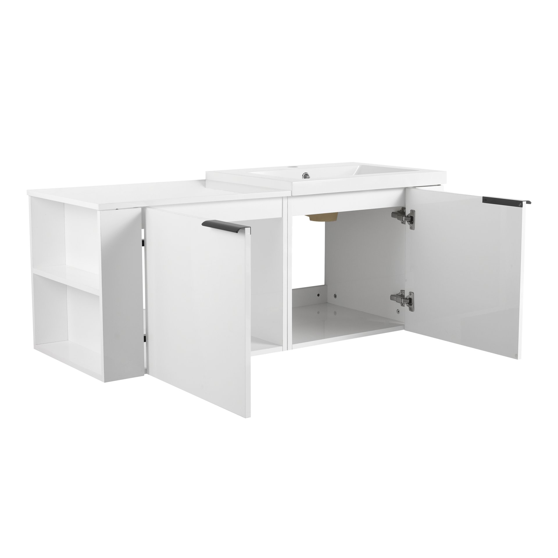 Modern 48" Bathroom Vanity Sink Combo With Spacious Storage - White - Image 14