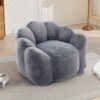 Lotus Compression Sofa Bean Bag With Pull Ring - Gray - Image 2