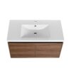 36" Bathroom Vanity Set With Resin Countertop Sink And 2 Doors - Brown - Image 18