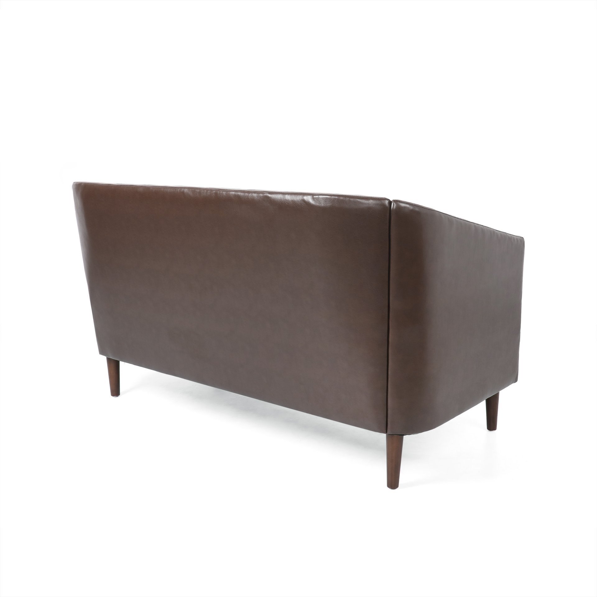 Sophisticated Loveseat With Diamond Stitched Detailing - Dark Brown - Image 7