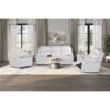Blanche - 3 Piece Reclining Sofa And Loveseat With LED Lights, Speaker - White - Image 8