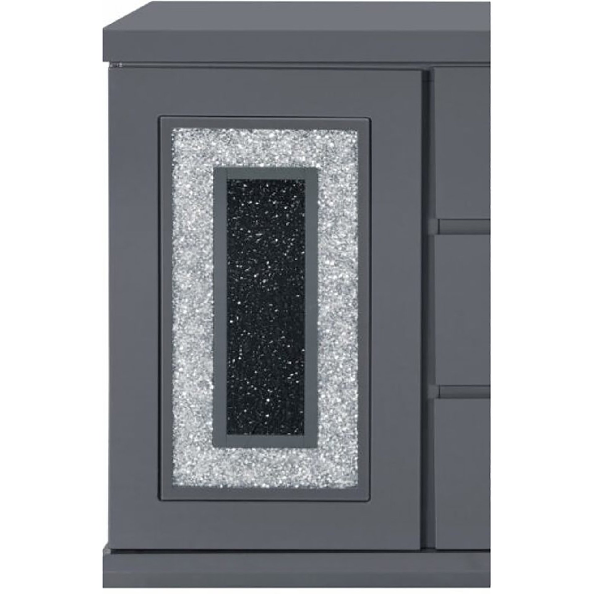 Ariya - Buffet With Clear Glass Inlay - Dark Gray - Image 4