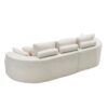 2 Piece Fabric Cloud Curved Sectional Sofa With Chaise For Living Room Bedroom Apartment - Snow White - Image 5