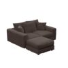 3 Seat Sofa, Deep Seat Couches With Soft Pillows And 1 Ottomans, Convertible Sofa Lounge Chair, For Living Room - Camel - Image 21