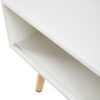 41.34" Rattan Coffee Table, Sliding Door For Storage, Solid Wood Legs, Modern Table For Living Room - White - Image 13