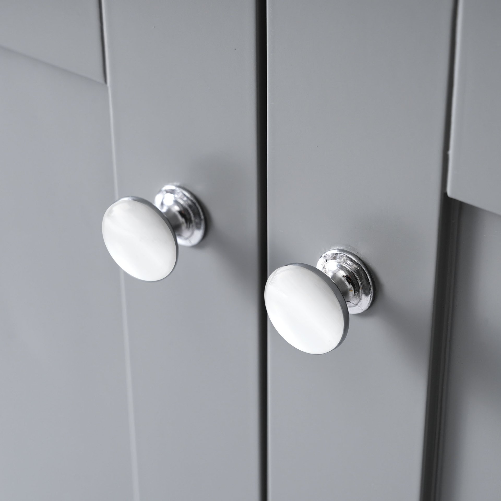 Shaker Style Free Standing Bathroom Vanity Cabinet With Sink, 4 Soft Close Drawers And 2 Soft Close Doors - Gray - Image 17