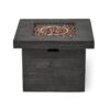 Anchorage - Wood Square Fire Pit 40, 000 Btu - Gray - Image 12