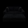 4 Seat Sofa, Deep Seat Couches With Soft Pillows And 2 Ottomans, Convertible Sofa Lounge Chair, For Living Room - Black - Image 19