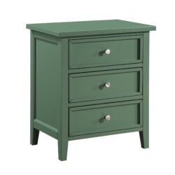 Luca - 3 Drawer Nightstand - Antique Green
