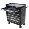 7 Drawers Multifunctional Tool Cart With Wheels - Black - Image 9