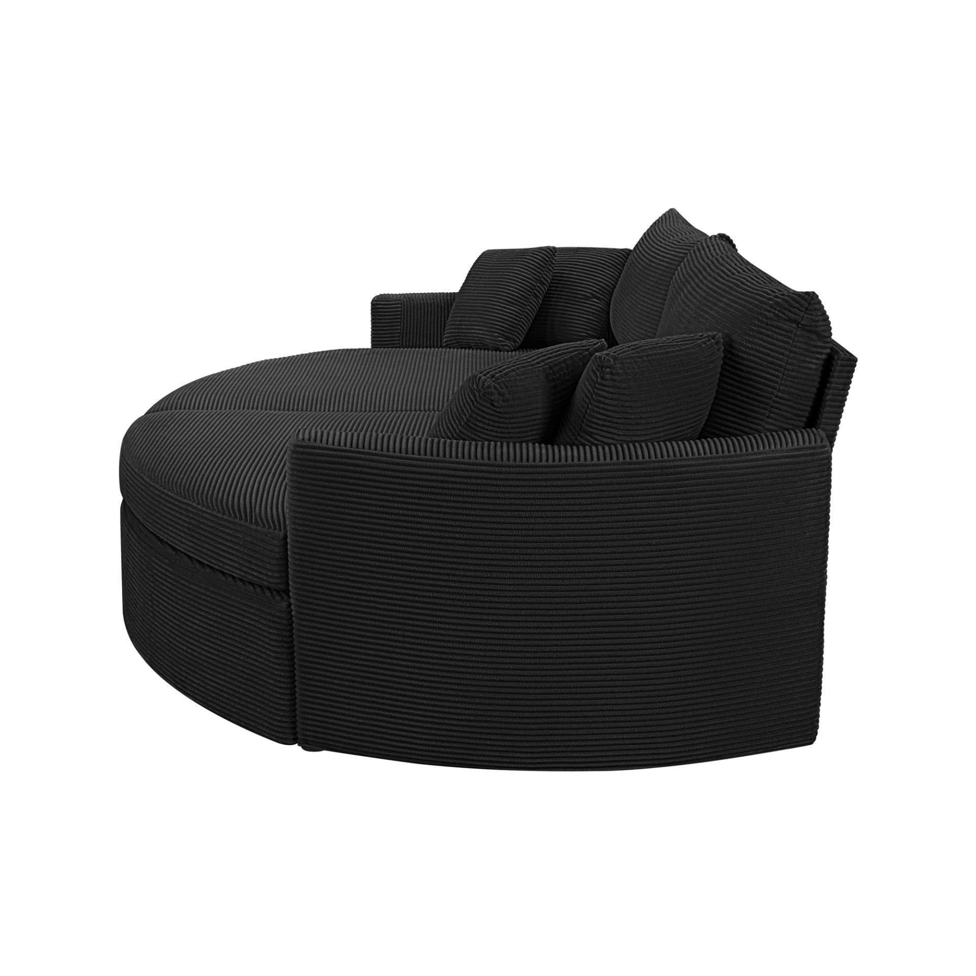 Oversized Double Chaise Lounge Sofa - Black - Image 7