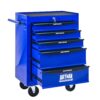 Rolling Metal Tool Chest With 5 Drawers, 20" Steel Storage Cabinet With Ball Bearing Slides - Black / Blue - Image 10