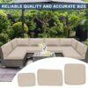 Outdoor Deep Seat Cushion Set For Patio Furniture, Polyester Replacement Pads - Beige - Image 6