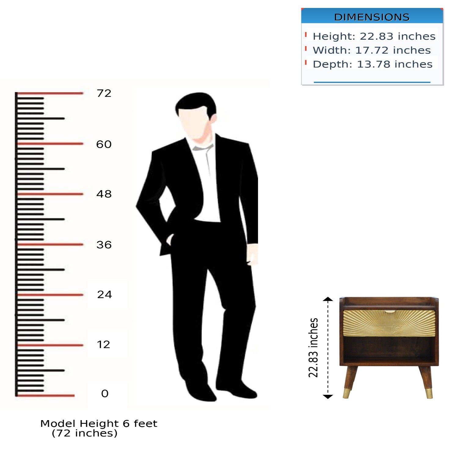 Manila - 1 Drawer Nightstand - Chestnut - Image 22