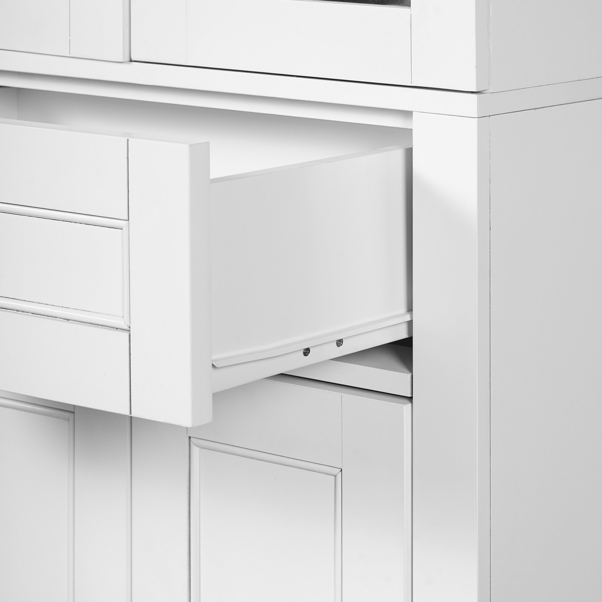 Bathroom Storage Cabinet, Adjustable Shelves & Drawer, Freestanding Linen Tower - White - Image 19
