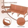 1 Piece Indoor / Outdoor 3 Seater Sofa, UV Resistant, Waterproof And Durable - Apricot Brown - Image 5