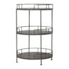 Industrial Round Butler Tray Table - Chestnut - Image 5