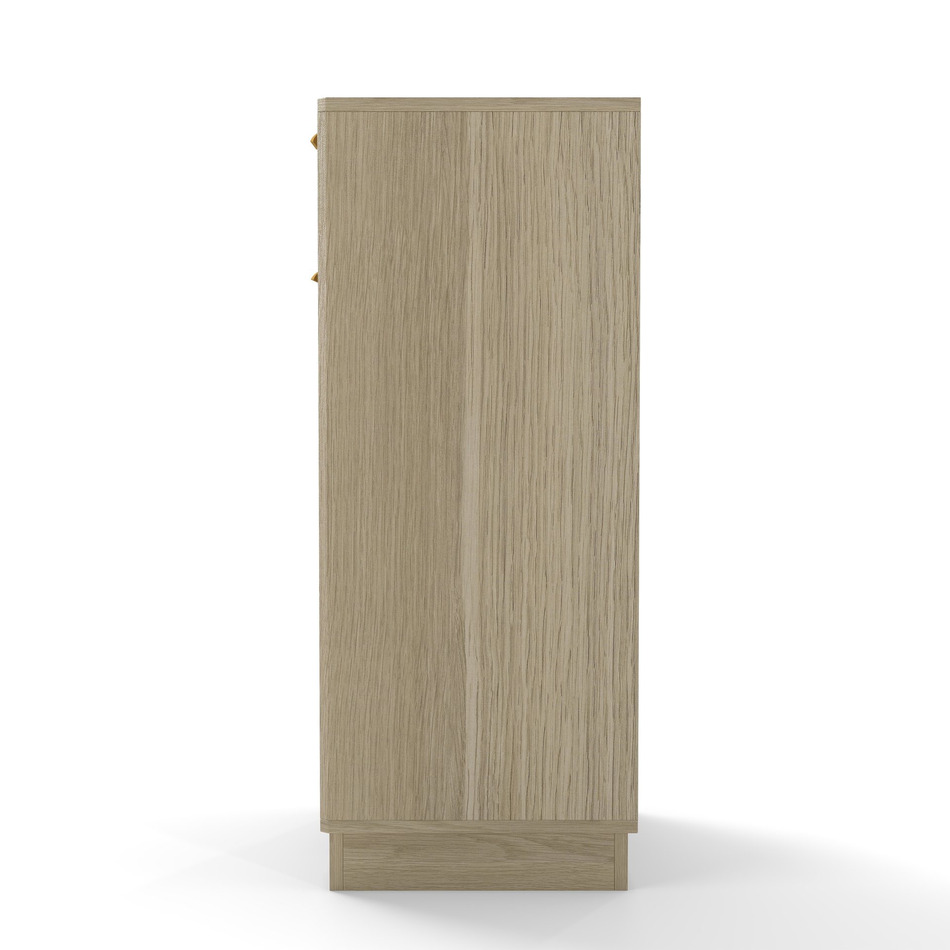 10 Gallon Tilt Out Trash Can Cabinet With Wave Textured Drawer - Oak - Image 16