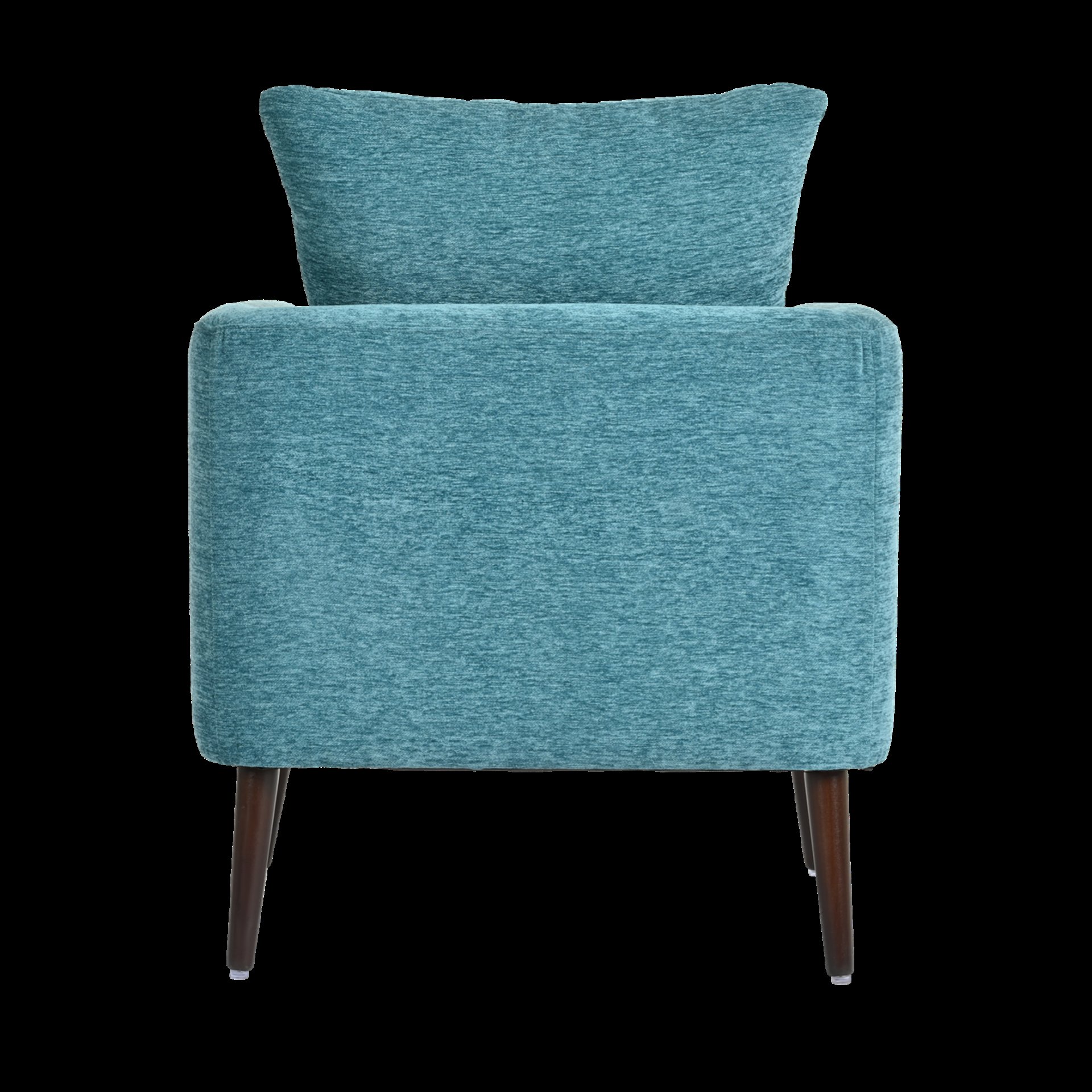 Accent Chair, Boucle Chair, Barrel Chair, Fabric Armchair Club Chair, Upholstered Arm Chair With Solid Wood Legs, Waist Pillow, Padded Single Chair For Living Room / Bedroom / Study / Waiting Room - Teal - Image 16
