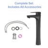 Single Handle Vessel Sink Faucet With Tall Spout For Bathroom Vanity - Oil-Rubbed Bronze - Image 6