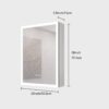 Bathroom Medicine Cabinet With Lights, LED Medicine Cabinet With Mirror, Lighted Medicine Cabinet With Defogger, Dimmer, Digital Clock & Temp Display, Surface Mount - Silver - Image 3