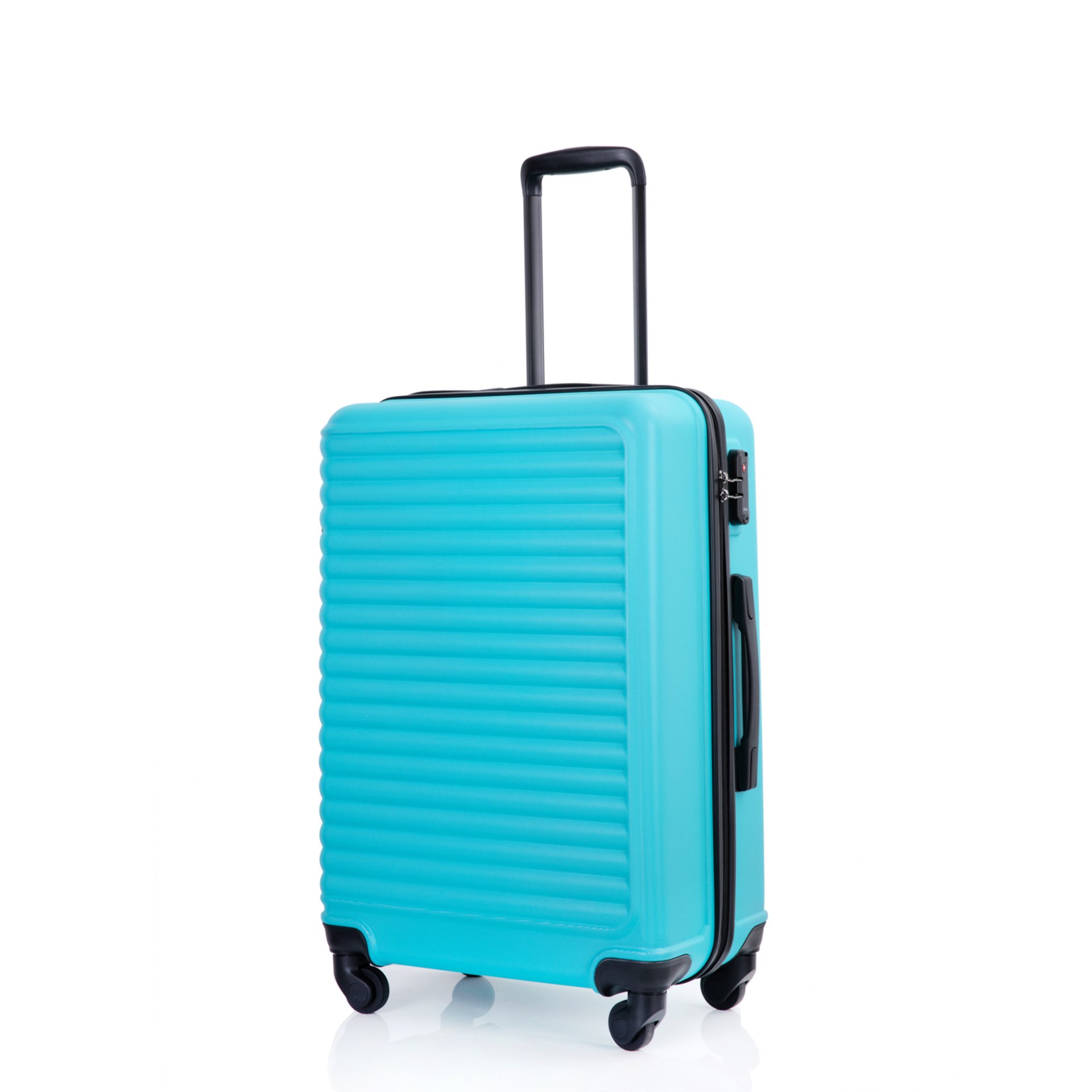 3 Piece Luggage Sets Lightweight Suitcase With Two Hooks, Spinner Wheels, Tsa Lock, (20/24/28) - Turquoise - Image 4