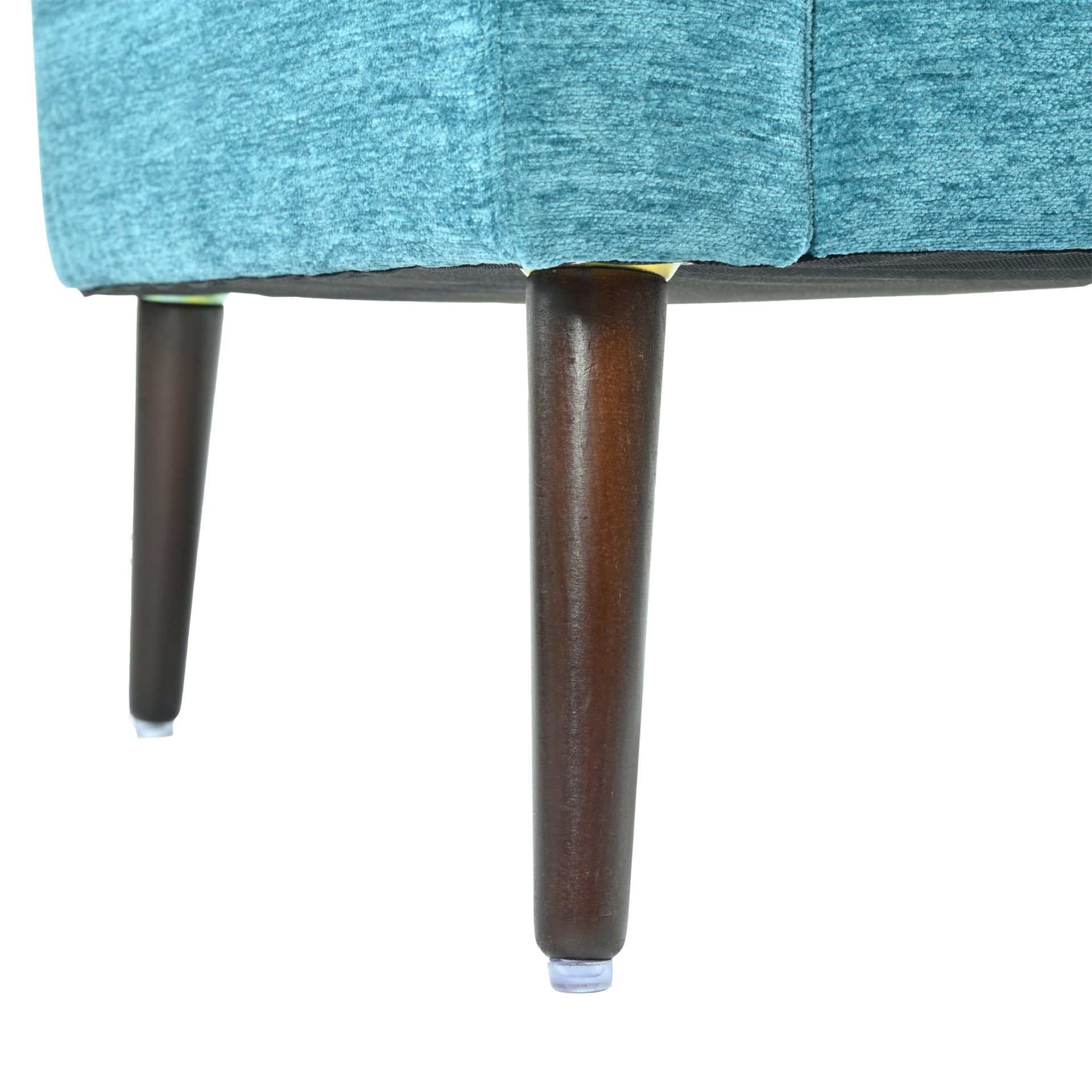 Accent Chair, Boucle Chair, Barrel Chair, Fabric Armchair Club Chair, Upholstered Arm Chair With Solid Wood Legs, Waist Pillow, Padded Single Chair For Living Room / Bedroom / Study / Waiting Room - Teal - Image 15