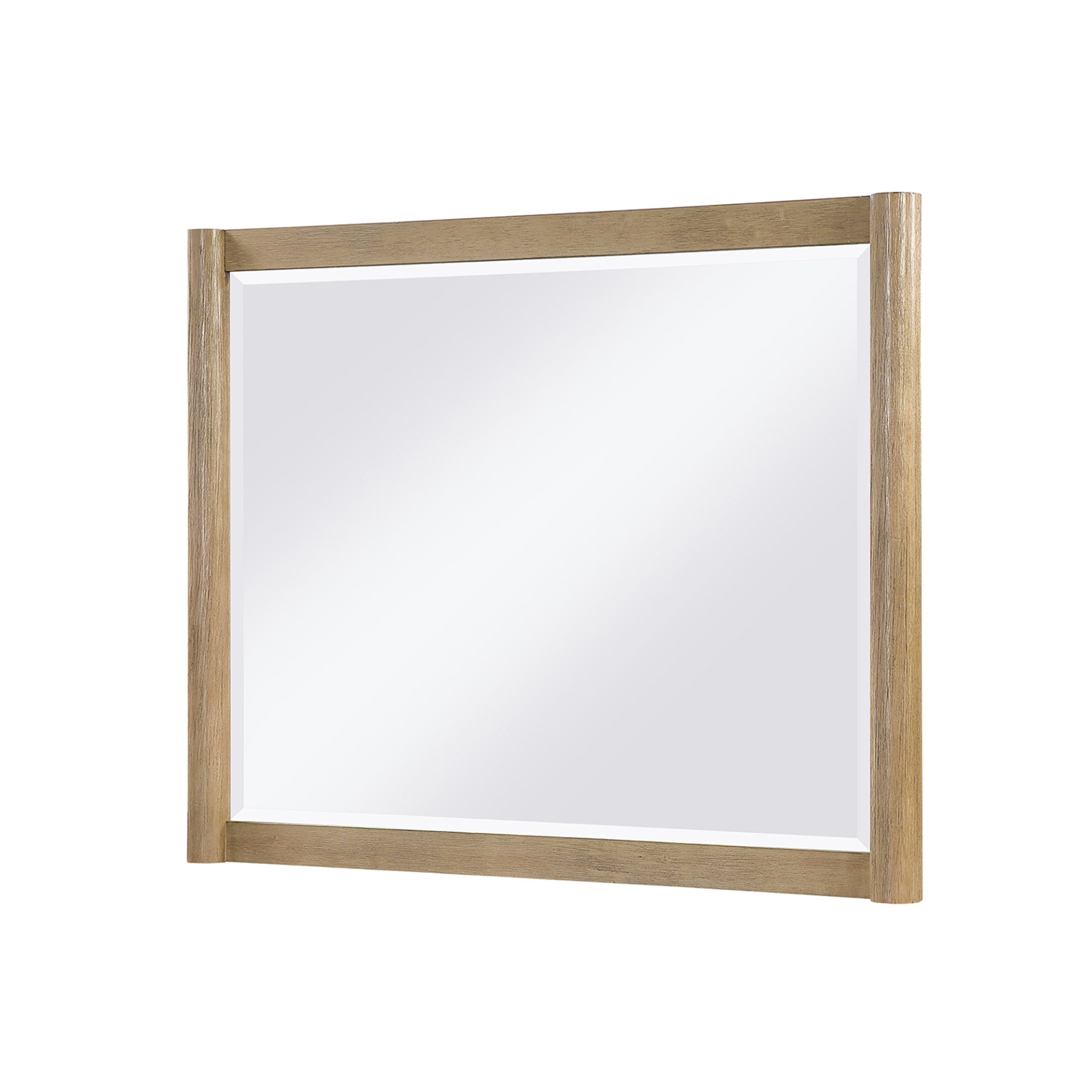 Sarai - Mirror With Sleek Frame And Rounded Sides - Brown - Image 5