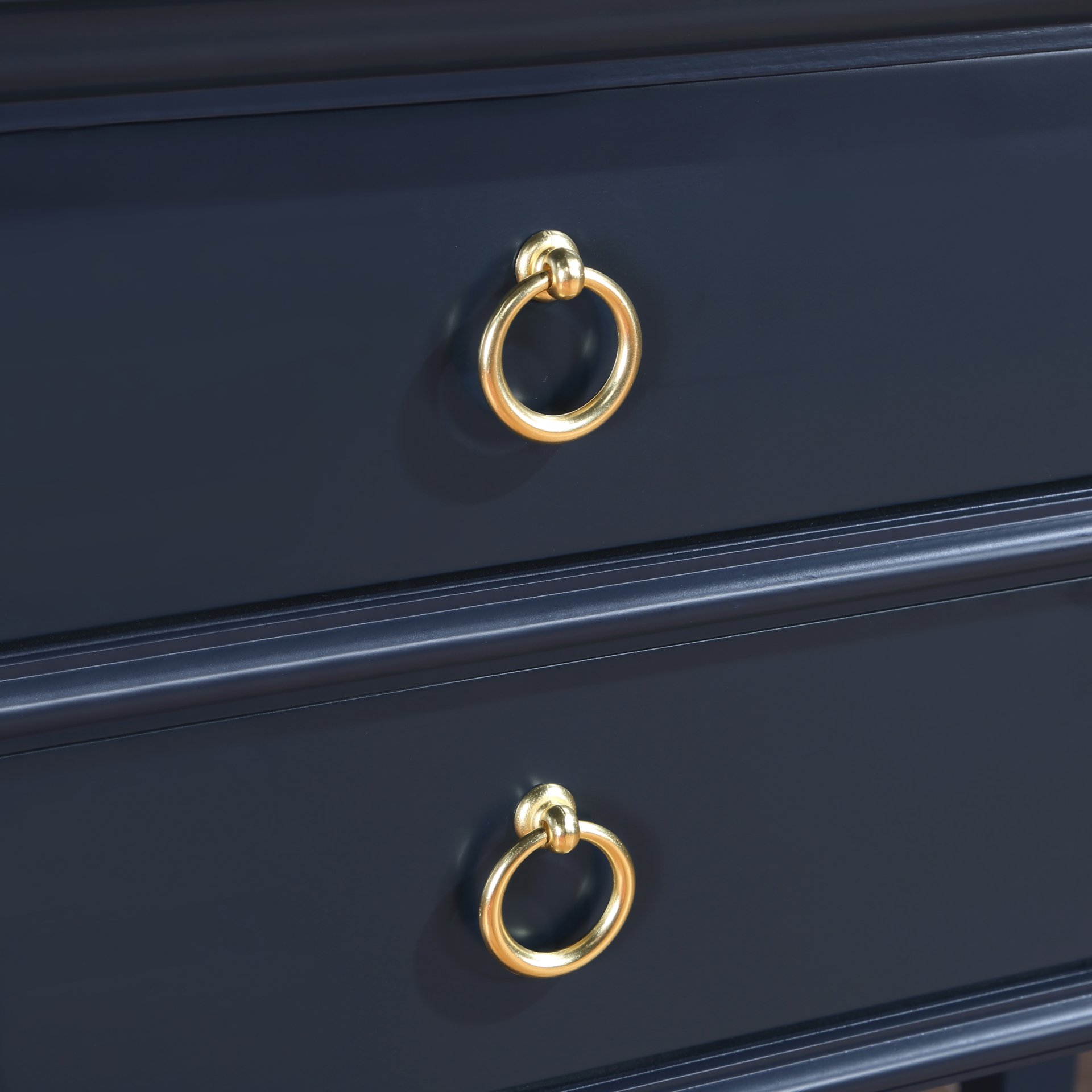Carmona - 2 Drawer Tray Top Nightstand Pulls - Dark Blue - Image 4