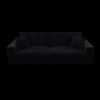 3 Seat Sofa, Deep Seat Couches With Soft Pillows And 3 Ottomans, Convertible Sofa Lounge Chair, For Living Room - Black - Image 14